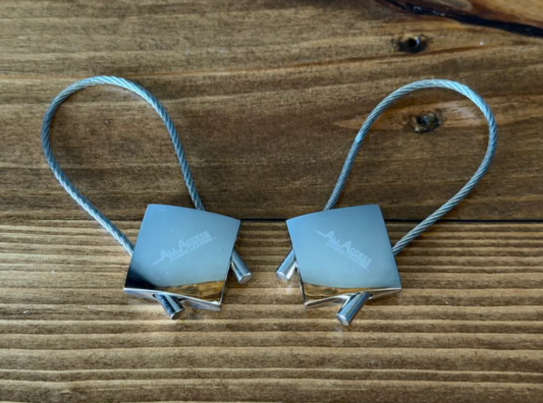 Chrome Plated Cable Keyring